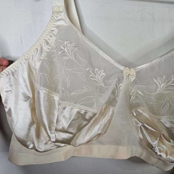 Elomi Kristie Soft Cup Side Support Bra 52H Ivory Wireless 58501 - Picture 2 of 10